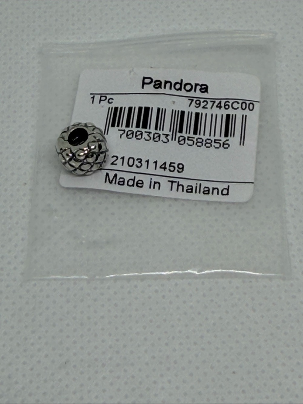 Pandora Silver Studded Clip Charm - 792746C00